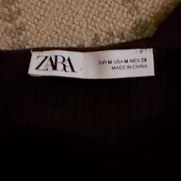Zara Fine Knit Shawl Scarf sweater Brown M NWOT - Picture 7 of 13